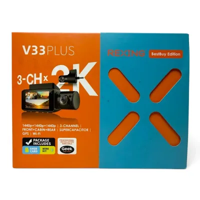 NEW Rexing V33 Plus 3-Channel Dash Cam