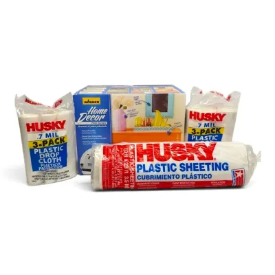 Wagner Home Decor Paint Sprayer & Husky Plastic Drop Cloths 