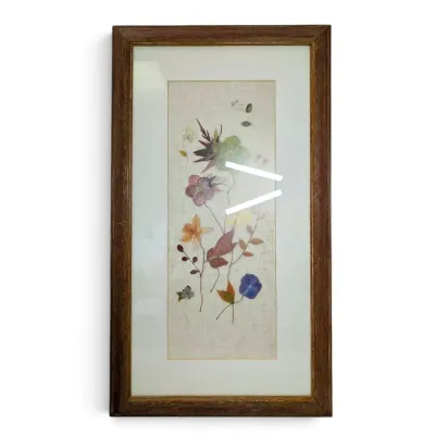 Framed Pressed Flower Art (28" x 16")