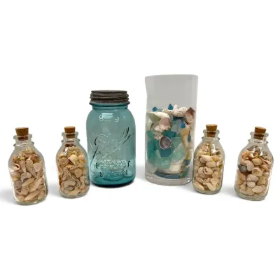 Decorative Seashell Jars