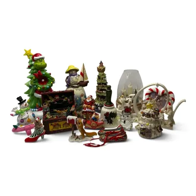 Christmas Figurines - Snowmen, Santa, Grinch, & More