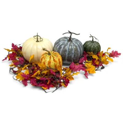 Plastic Pumpkins & More Fall Decor