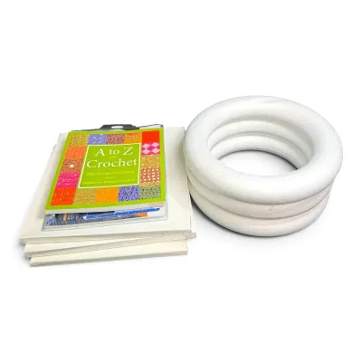Two Crochet Guides, Three Blank Canvases, & Three Blank Wreaths