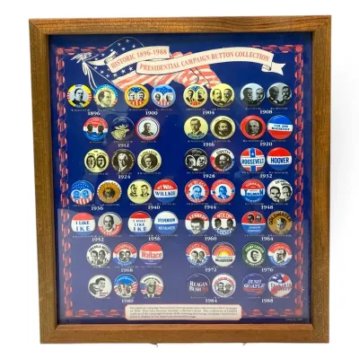 Historic 1896-1988 Presidential Campaign Button Collection
