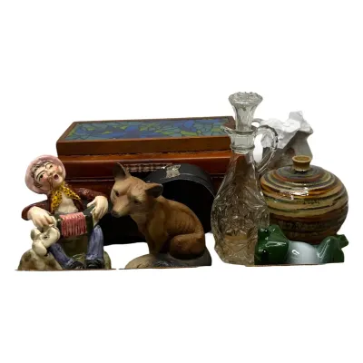 Ceramic Figurines, Miniature Mandolin, Wooden Boxes, & More 
