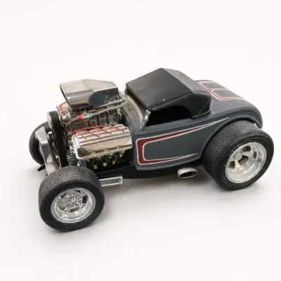 Die-Cast Black Hot Rod Model Car