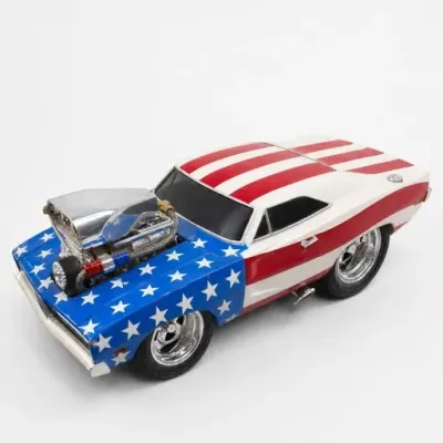 American Flag Decorated Muscle Car Model