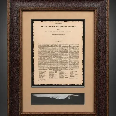 Framed Texas Declaration of Independence Print