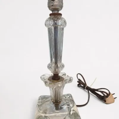 Clear Glass Table Lamp Base