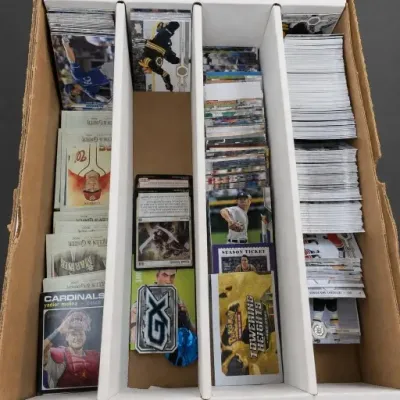 Boxed Assorted Sports and Trading Cards