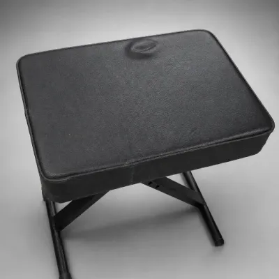 Black Folding Padded Footstool