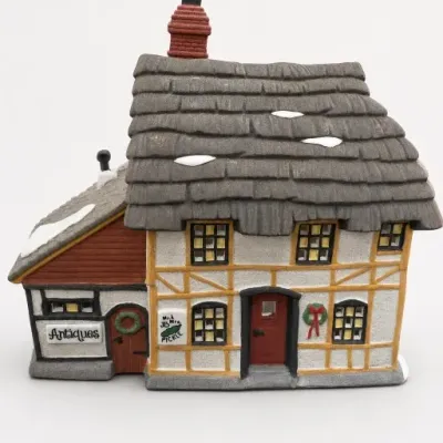 Ceramic Snow-Capped Village Antique Shop House