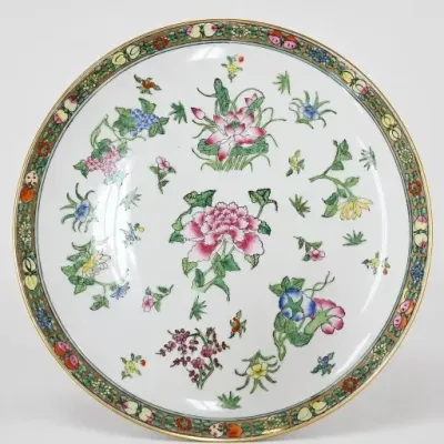 Floral Decorated Porcelain Plate