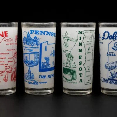 State Souvenir Glass Tumbler Group