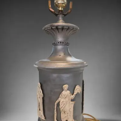 Black and White Classical Motif Table Lamp Base