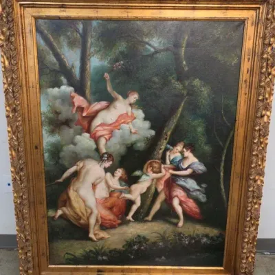 Framed Mythological Scene Art Print
