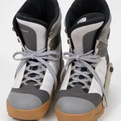 Shimano Gray and White Snowboard Boots