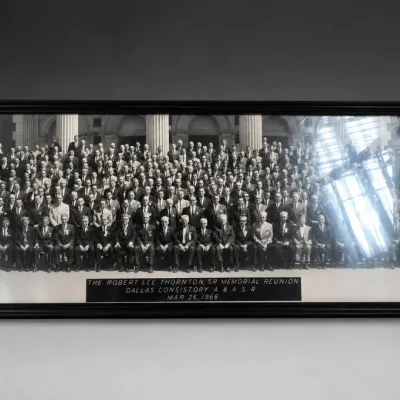 Framed 1966 Group Photograph Dallas Consistory Reunion