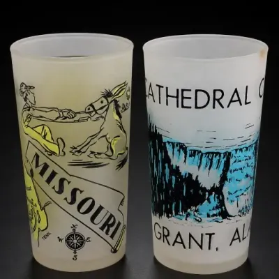 Sale Photo Thumbnail #368: Missouri and Grant, Alaska Souvenir Glass Tumblers