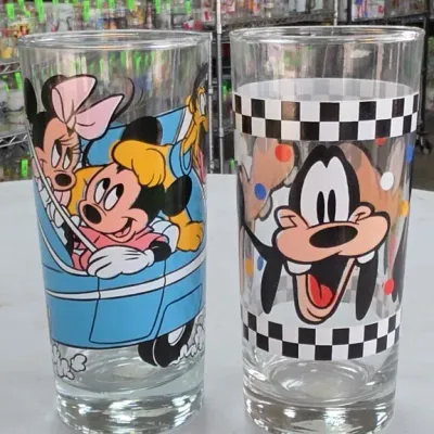 Sale Photo Thumbnail #386: Disney Character Glass Tumblers Pair