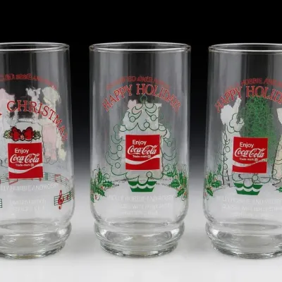 Sale Photo Thumbnail #337: Coca-Cola Holiday Glasses Trio