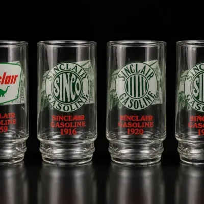 Sale Photo Thumbnail #135: Sinclair Gasoline Logo Glass Tumbler Set
