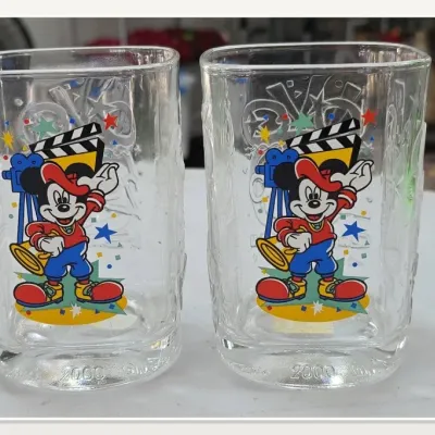 Sale Photo Thumbnail #90: Pair of Mickey Mouse Glass Tumblers
