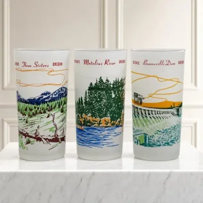 Sale Photo Thumbnail #15: Oregon Scenic Glass Tumbler Trio