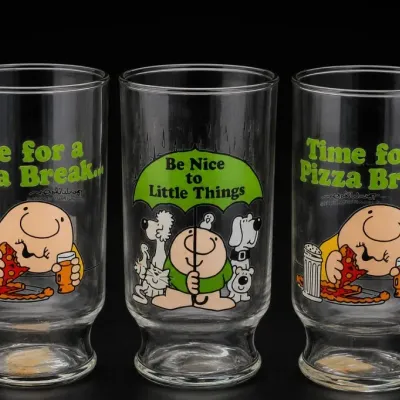 Sale Photo Thumbnail #261: Ziggy Character Glass Tumblers Group