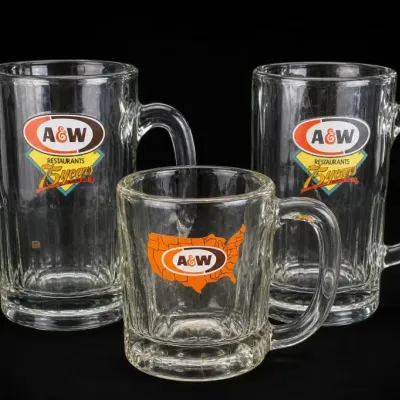 Sale Photo Thumbnail #343: A&W Restaurants Glass Mug Trio
