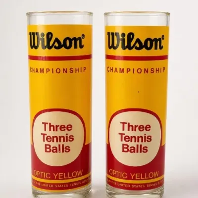 Sale Photo Thumbnail #66: Pair of Wilson Championship Three Tennis Ball Cans