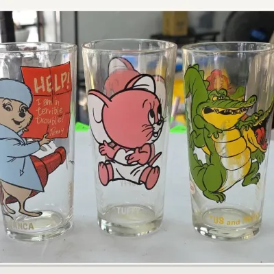 Sale Photo Thumbnail #30: Set Of Three Tom And Jerry Character Glasses