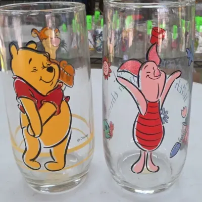 Sale Photo Thumbnail #200: Winnie the Pooh and Piglet Glass Tumblers