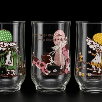 Sale Photo Thumbnail #262: Set of Three Holly Hobbie Character Glasses