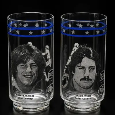 Sale Photo Thumbnail #12: Burger King Dallas Cowboys Dr Pepper Glasses Pair