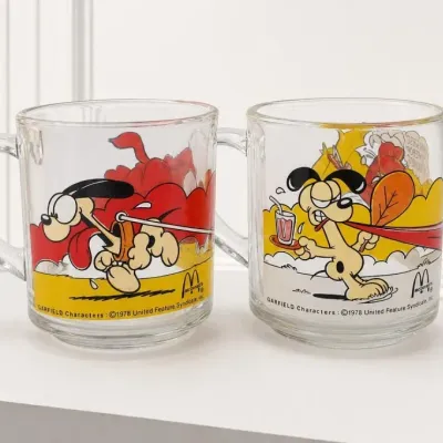 Sale Photo Thumbnail #65: Pair of McDonald’s Garfield Glass Mugs