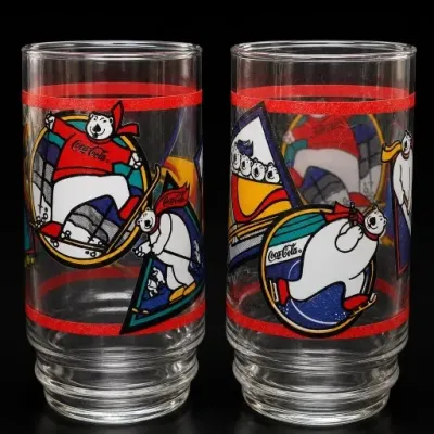 Sale Photo Thumbnail #115: Pair of Coca-Cola Polar Bear Glasses