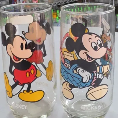 Sale Photo Thumbnail #353: Pair of Mickey Mouse Glass Tumblers