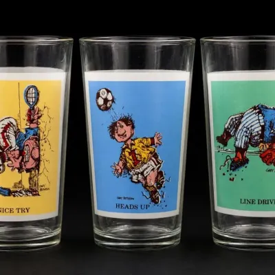 Sale Photo Thumbnail #221: Set of Three Sports Cartoon Glasses