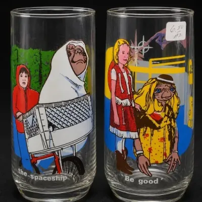 Sale Photo Thumbnail #297: E.T. The Extra-Terrestrial Glass Tumbler Pair