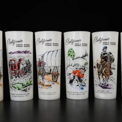 Sale Photo Thumbnail #218: California Gold Rush Glass Tumbler Set
