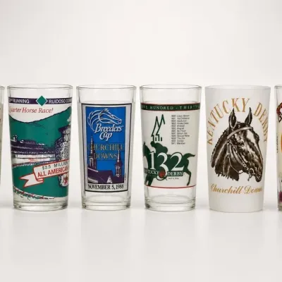 Sale Photo Thumbnail #123: Assorted Kentucky Derby and Horse Racing Glasses