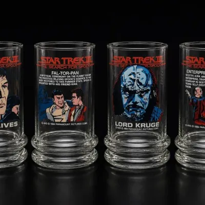 Sale Photo Thumbnail #136: Set of Four Star Trek III Glasses