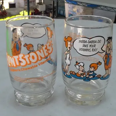 Sale Photo Thumbnail #180: Pair of Flintstones Character Glasses