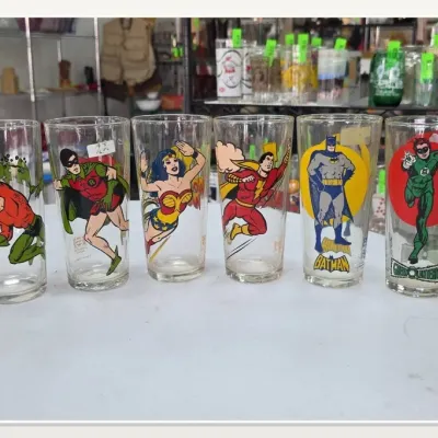 Sale Photo Thumbnail #168: DC Comics Superhero Character Glass Tumblers Set