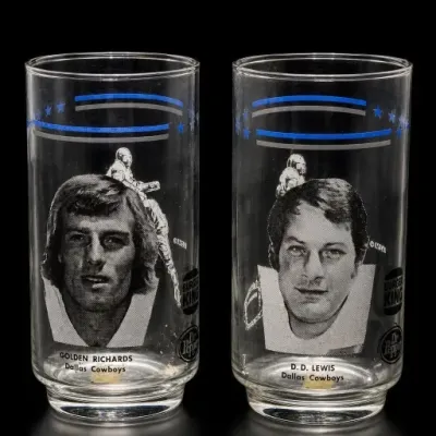 Sale Photo Thumbnail #18: Dallas Cowboys Golden Richards and D.D. Lewis Glasses Pair