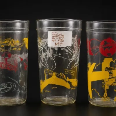 Sale Photo Thumbnail #306: Set of Three Nautilus Submarine Theme Glasses