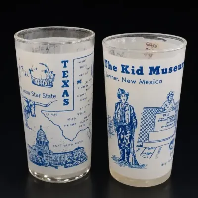 Sale Photo Thumbnail #299: Texas and The Kid Museum Souvenir Glasses