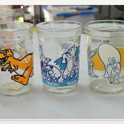 Sale Photo Thumbnail #57: Welch’s Cartoon Character Glass Tumblers Trio