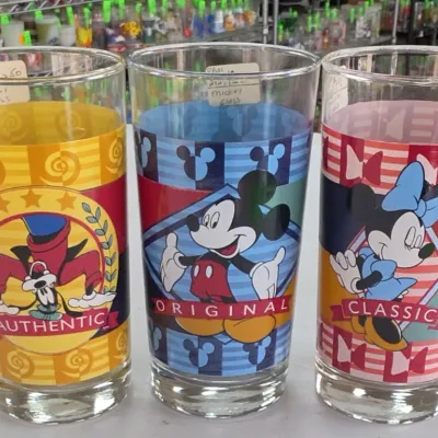 Sale Photo Thumbnail #350: Disney Mickey and Minnie Mouse Glass Tumblers Set of 3